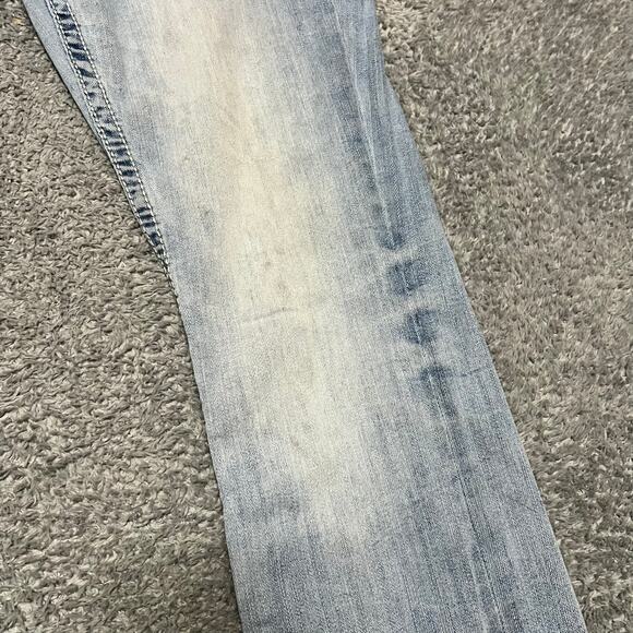 BKE Jeans Mens 28 (28x31) Alec Straight Thick Stitch Western Blue Denim Pant - Picture 4 of 12